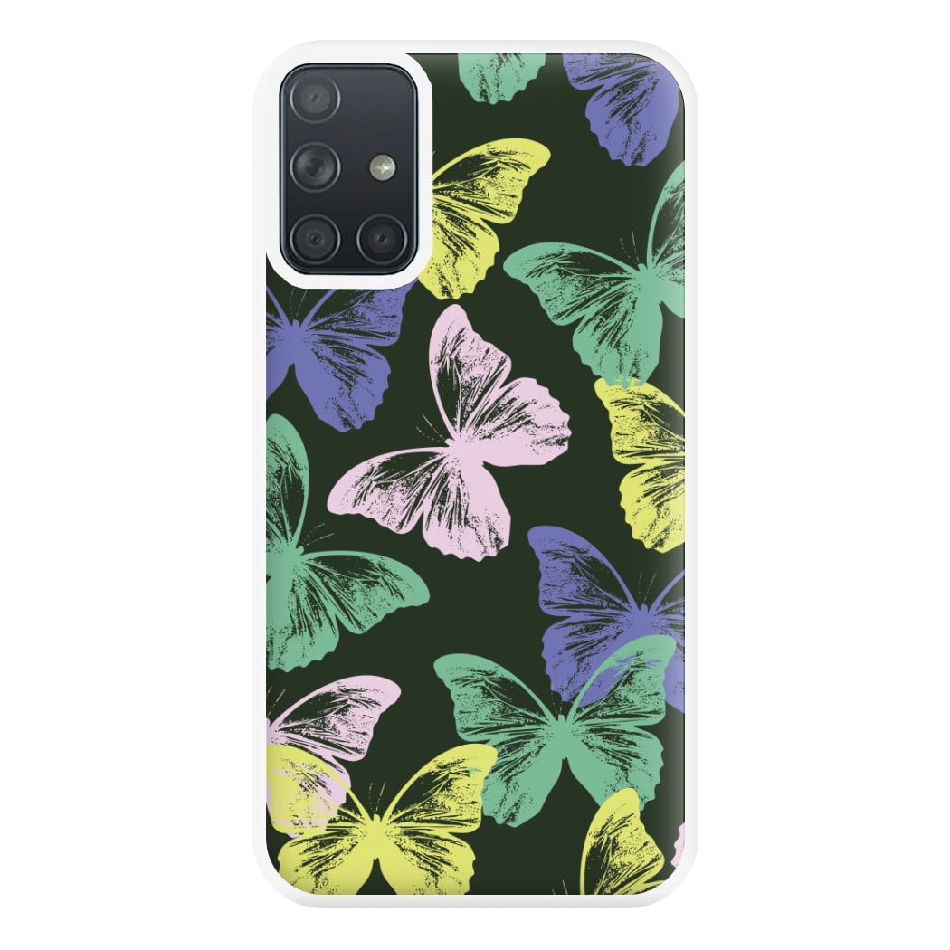 Colourful Butterfly Stamps Pattern Galaxy A71 Case