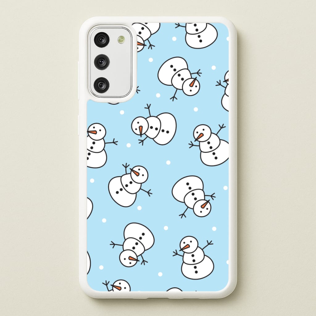 Cartoon Snowmen Pattern Galaxy S20 Case
