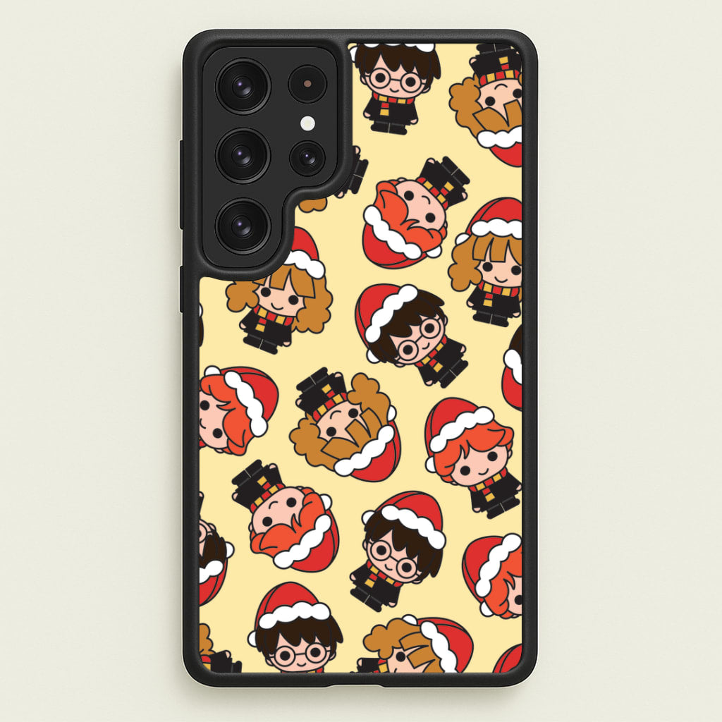 Wizards With Christmas Hats Pattern Galaxy S22 Ultra Case