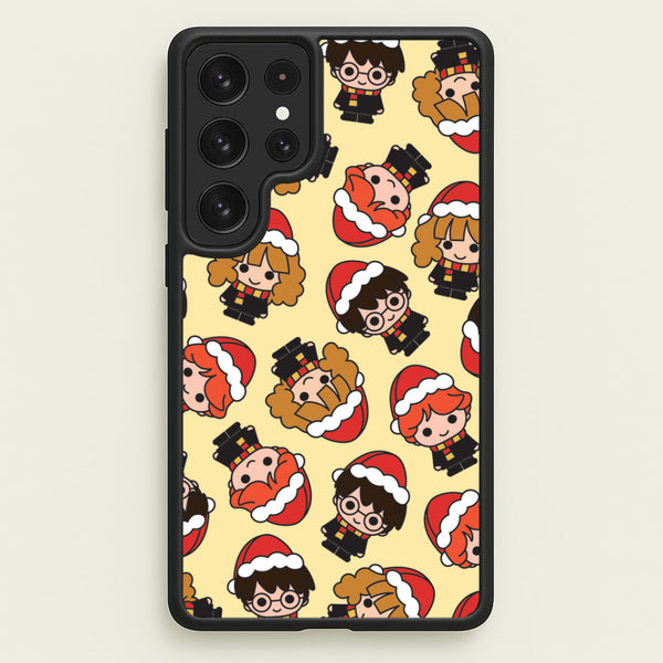 Wizards With Christmas Hats Pattern Galaxy S22 Ultra Case