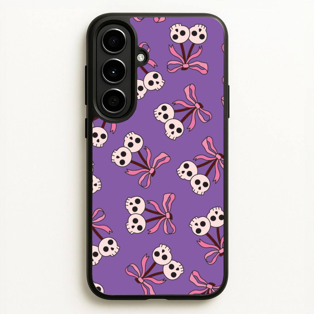 Cherry Skulls Pattern Galaxy A56 Case