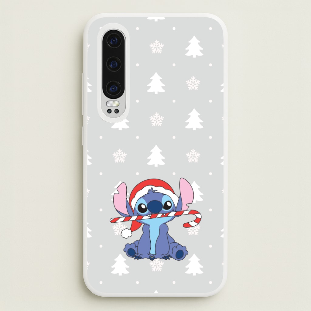 Cute Blue Alien Candycane Huawei P30 Case