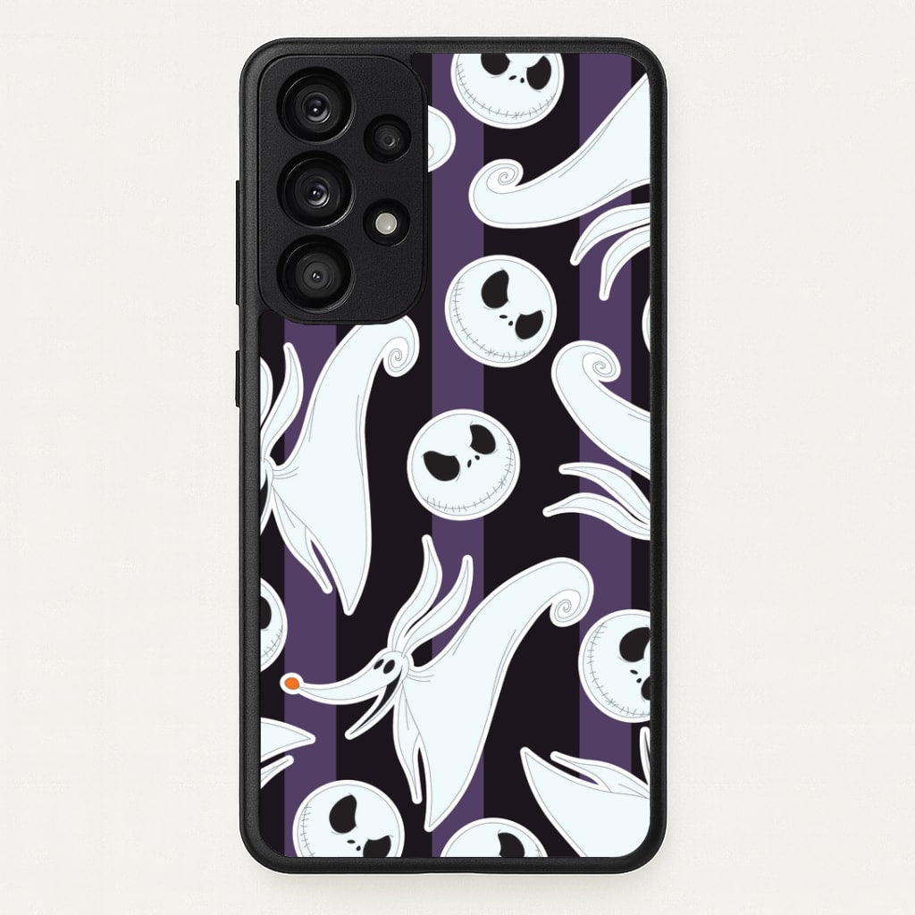 Skeleton Dog And Face Pattern Galaxy A53 Case