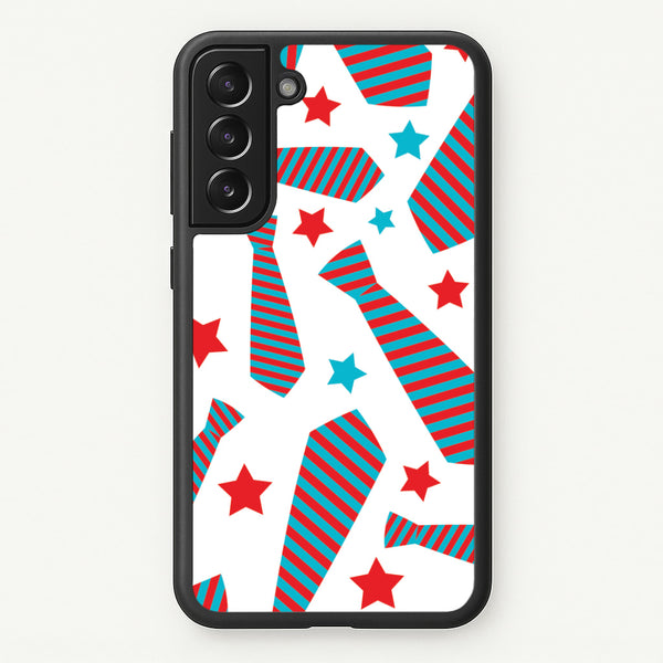 Tie And Stars Pattern Galaxy S22 Case