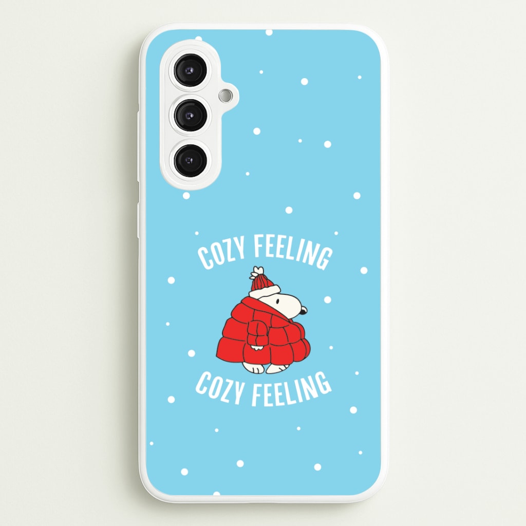 Cozy Feeling Cartoon Beagle Puffer Jacket Galaxy S23FE Case