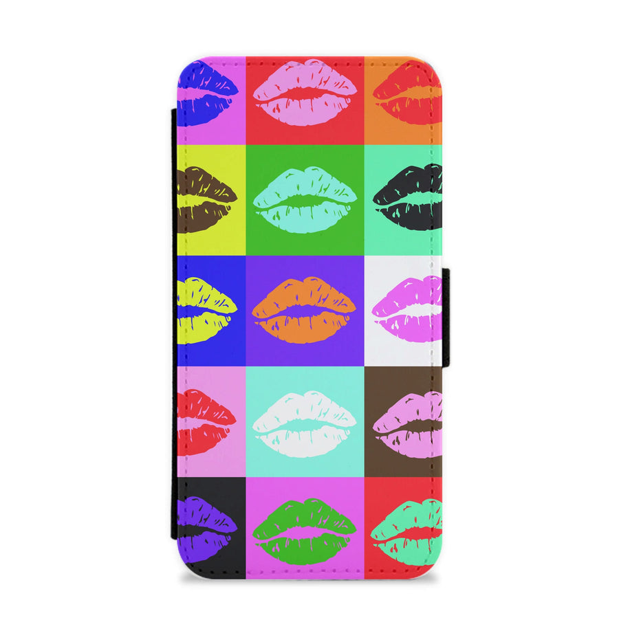 Lips Collage - Pride Flip / Wallet Phone Case