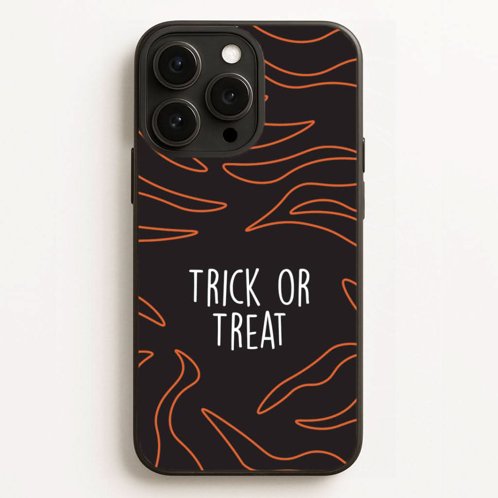 Zebra Print Trick Or Treat Phone Case for Apple iPhone, Samsung Galaxy, Huawei and Google Pixel