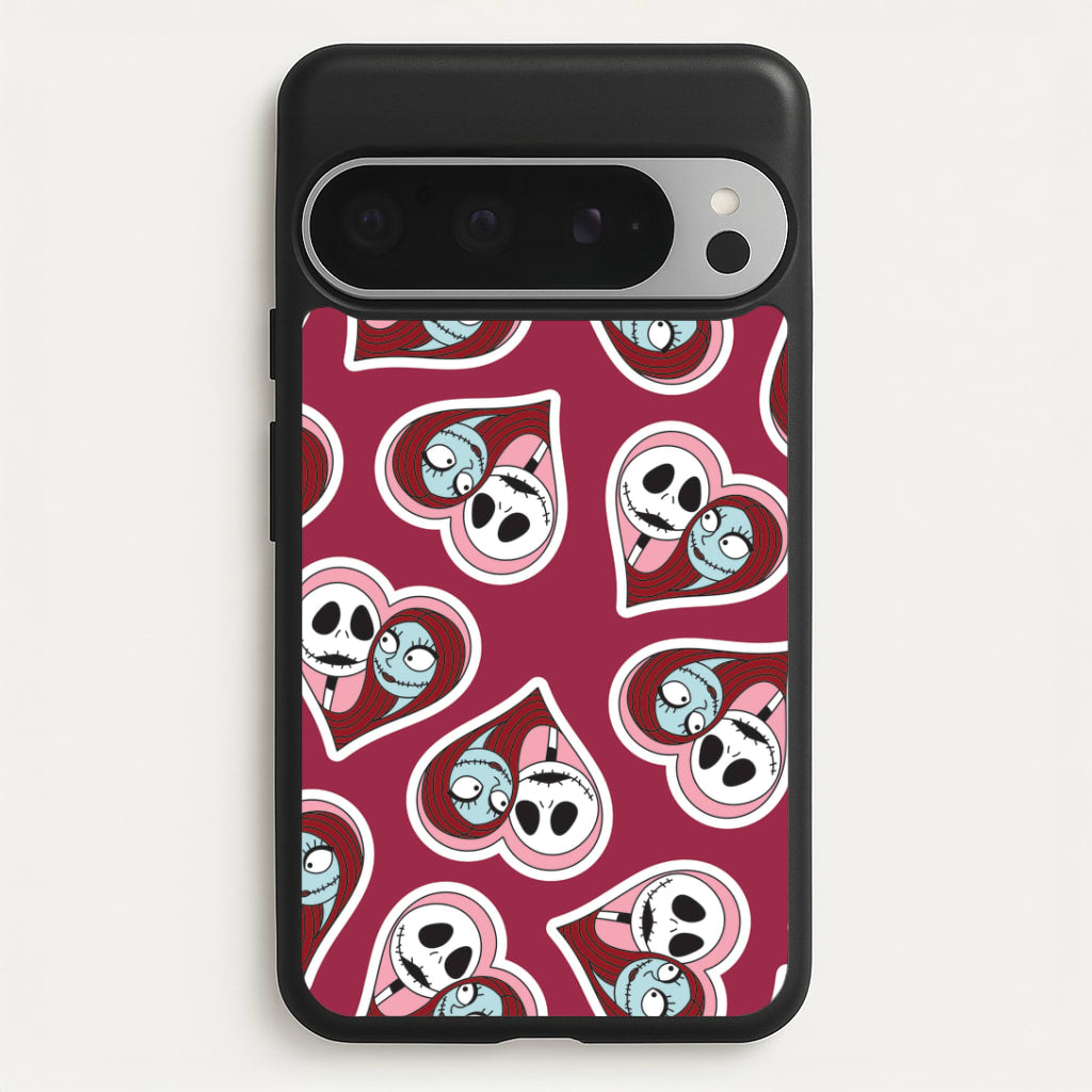 J And S Heart Pattern Google Pixel 9 Pro XL Case