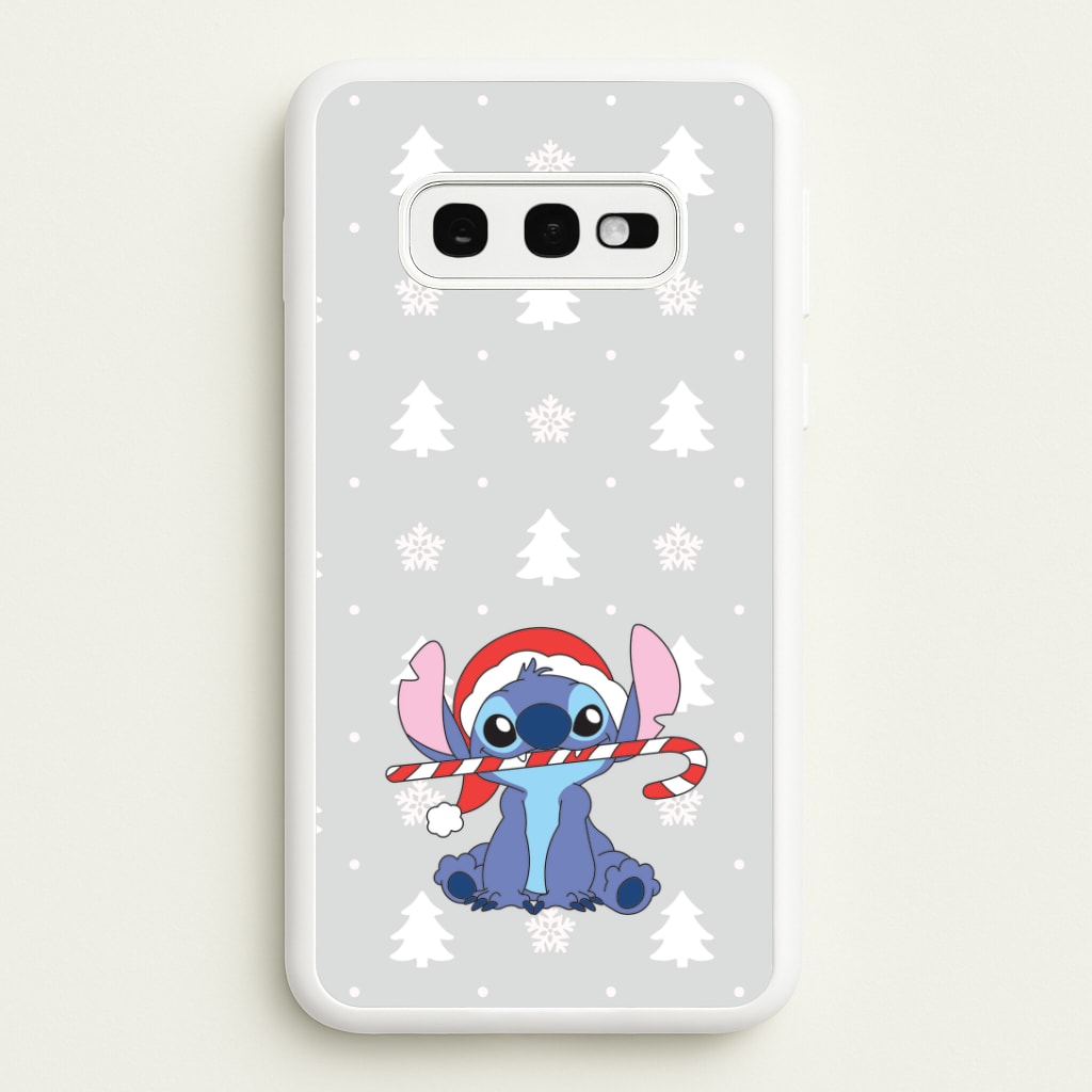 Cute Blue Alien Candycane Galaxy S10e Case