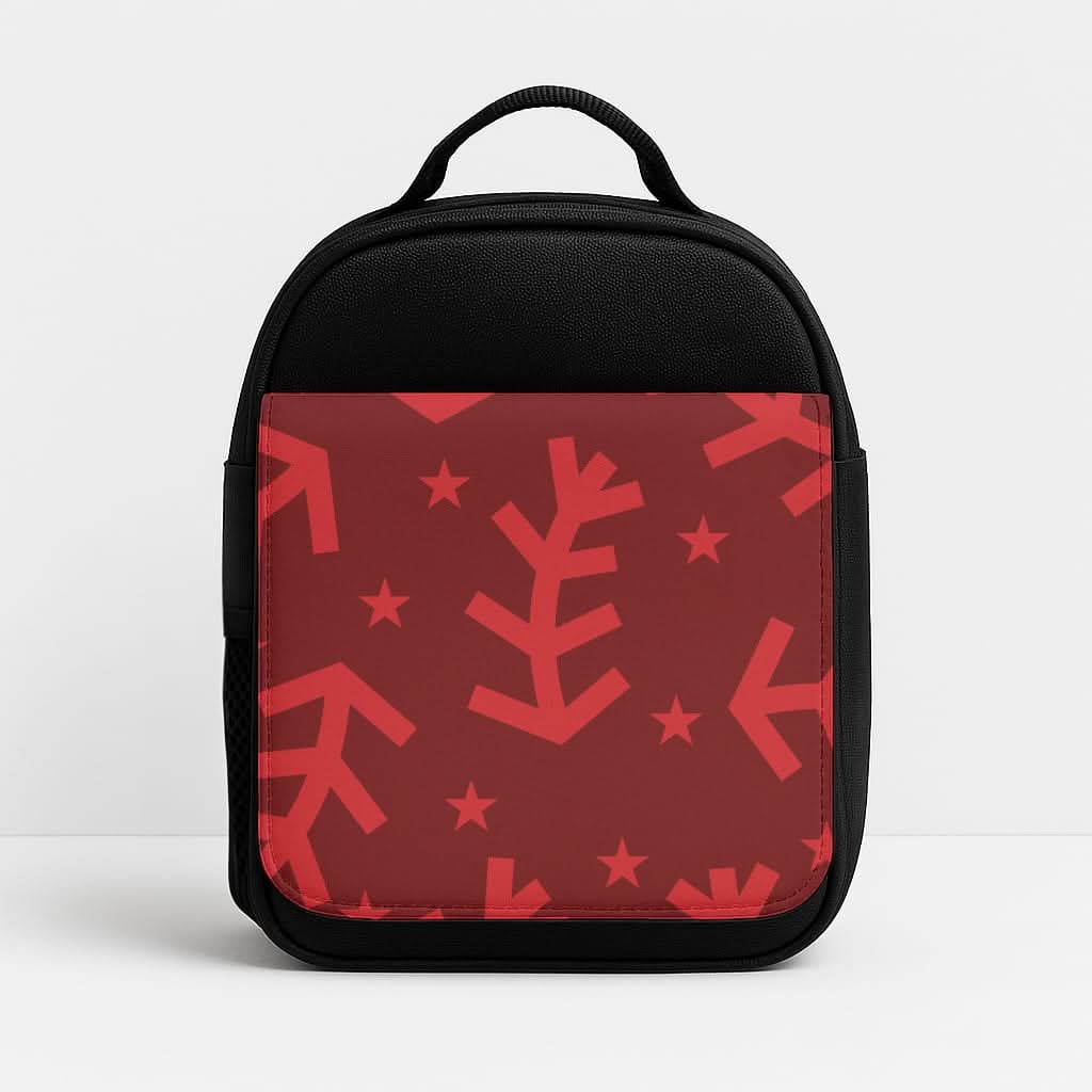Abstract Ferns And Snowflakes Pattern Lunchbox