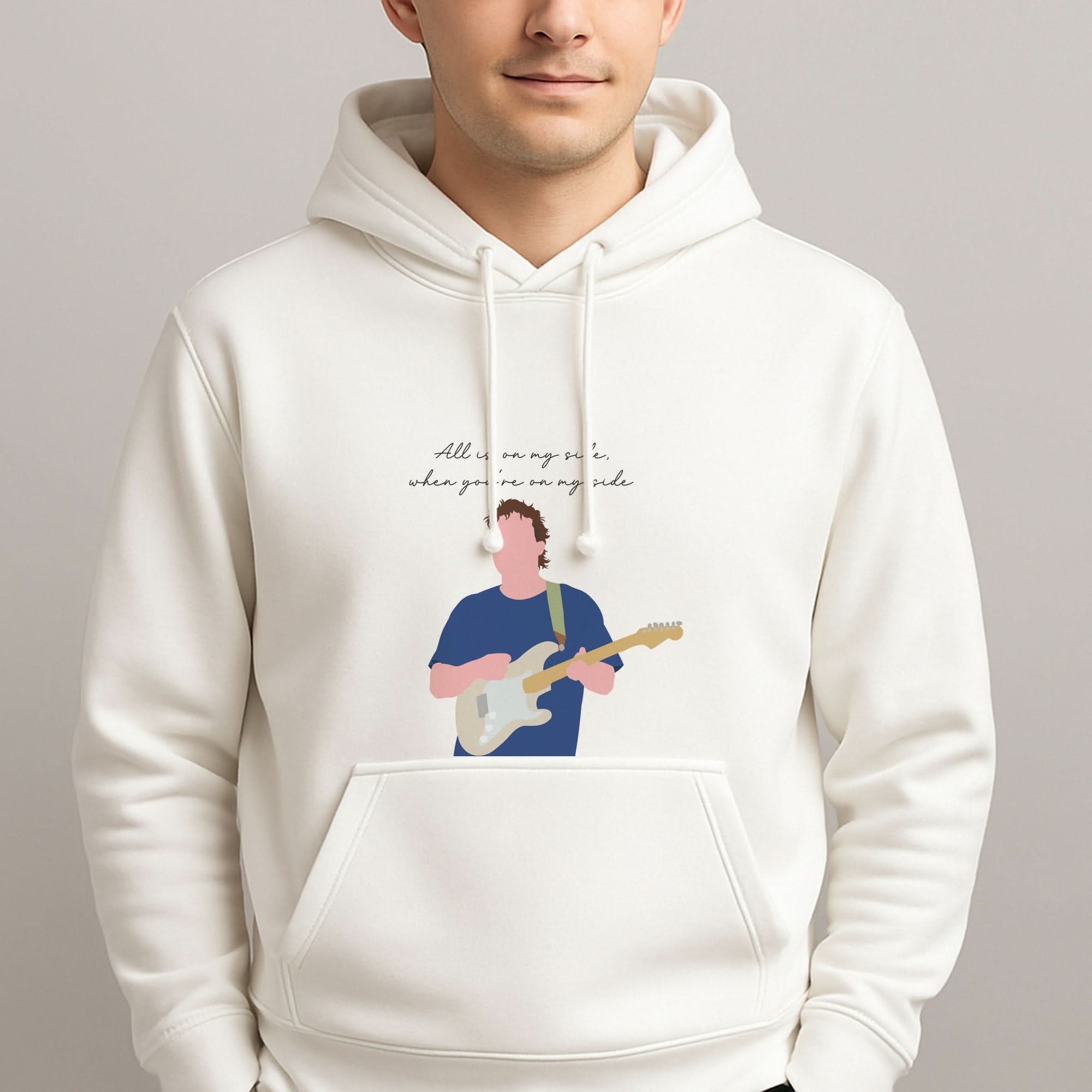 All Is On My Side Pink Mens Hoodie