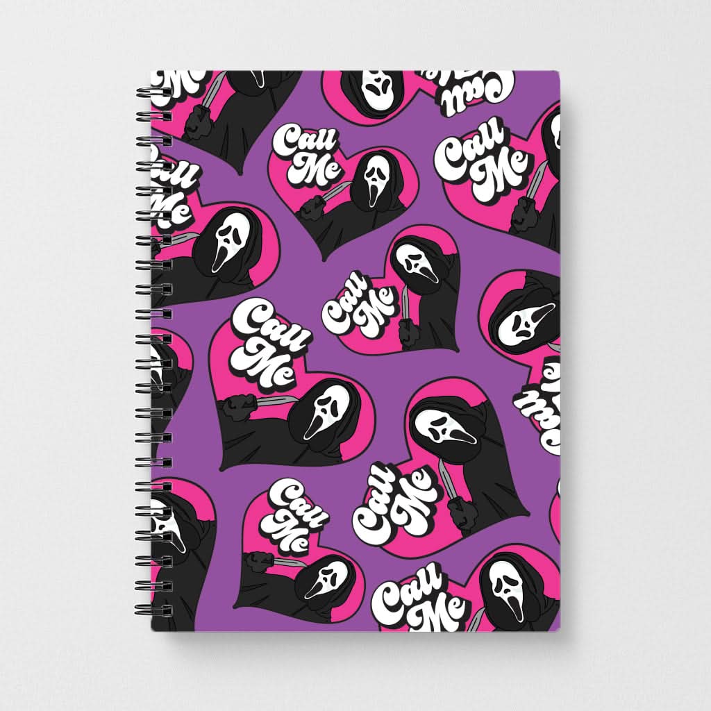 Call Me Heart Pattern Notebook
