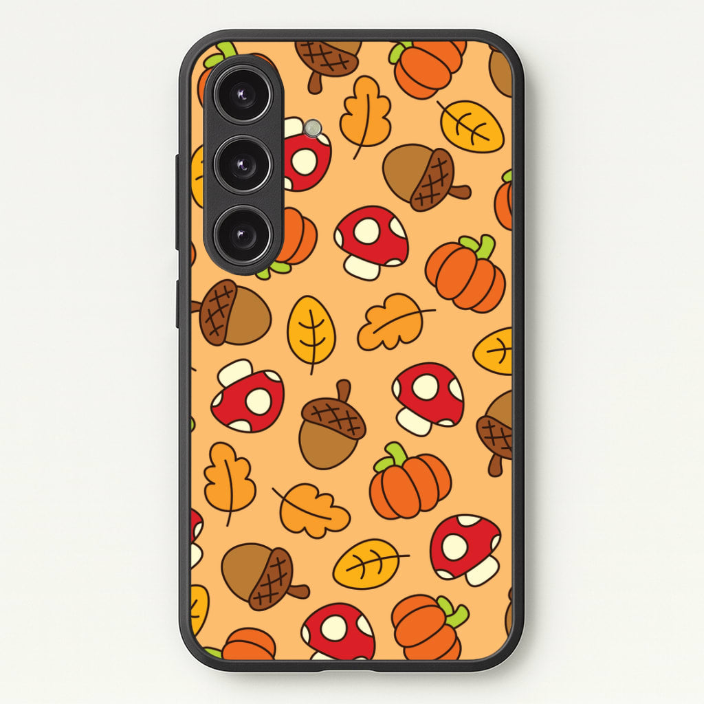 Cartoon Autumn Icons Pattern Galaxy S24 Plus Case