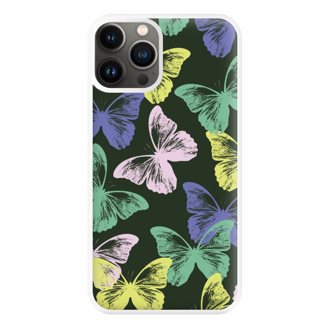 Colourful Butterfly Stamps Pattern iPhone 13 Pro Max Case