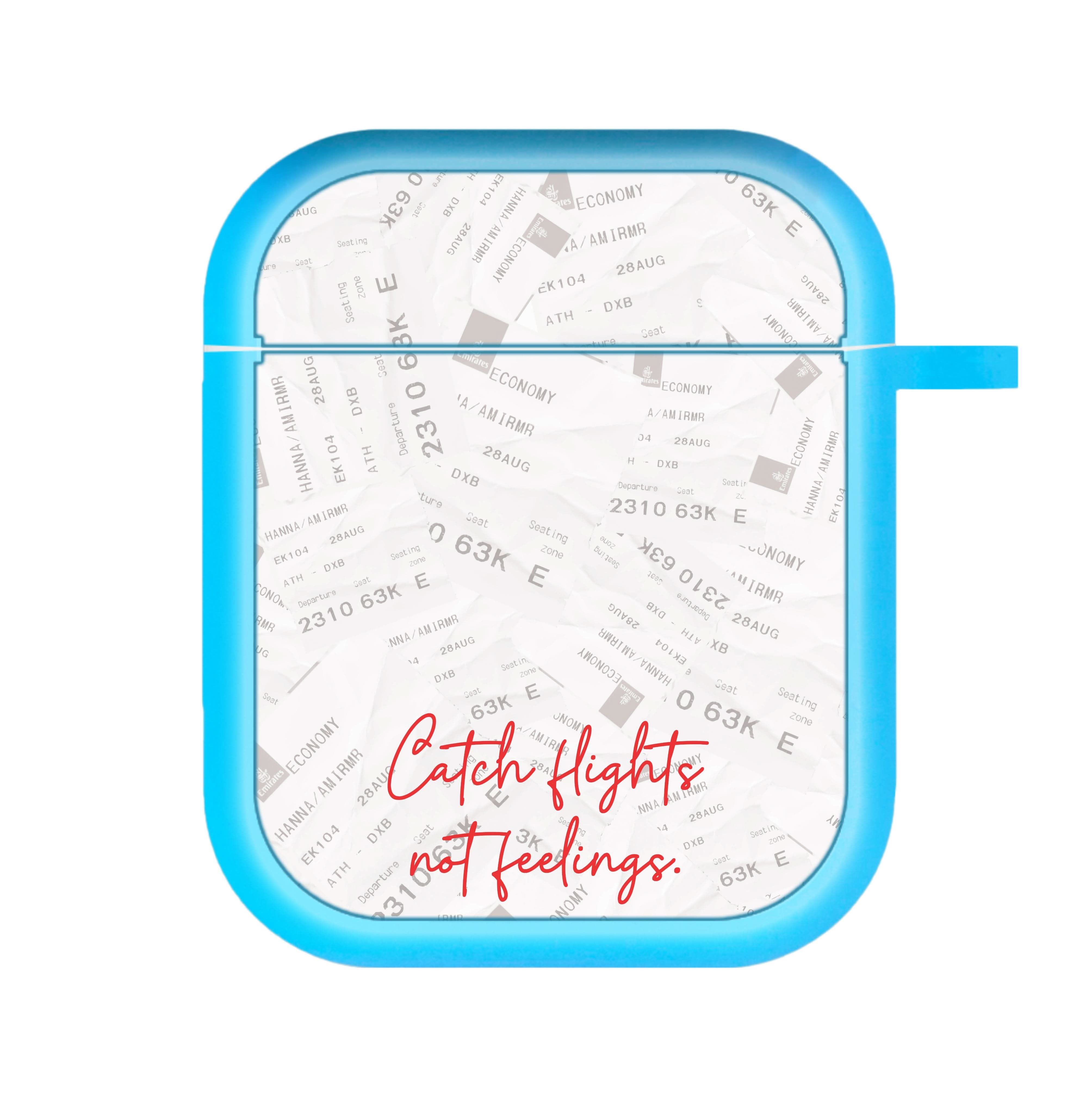 Catch Flights Not Feelings Collage AirPods Case