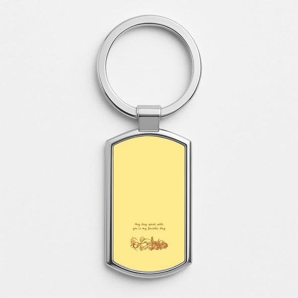 Any Day Spent With You Silver Metal Keyring
