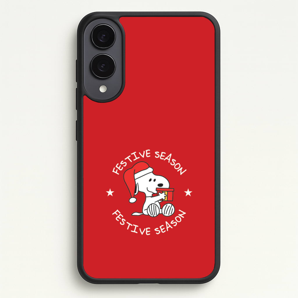 Cartoon Beagle Festive Season Galaxy S25 Edge Case