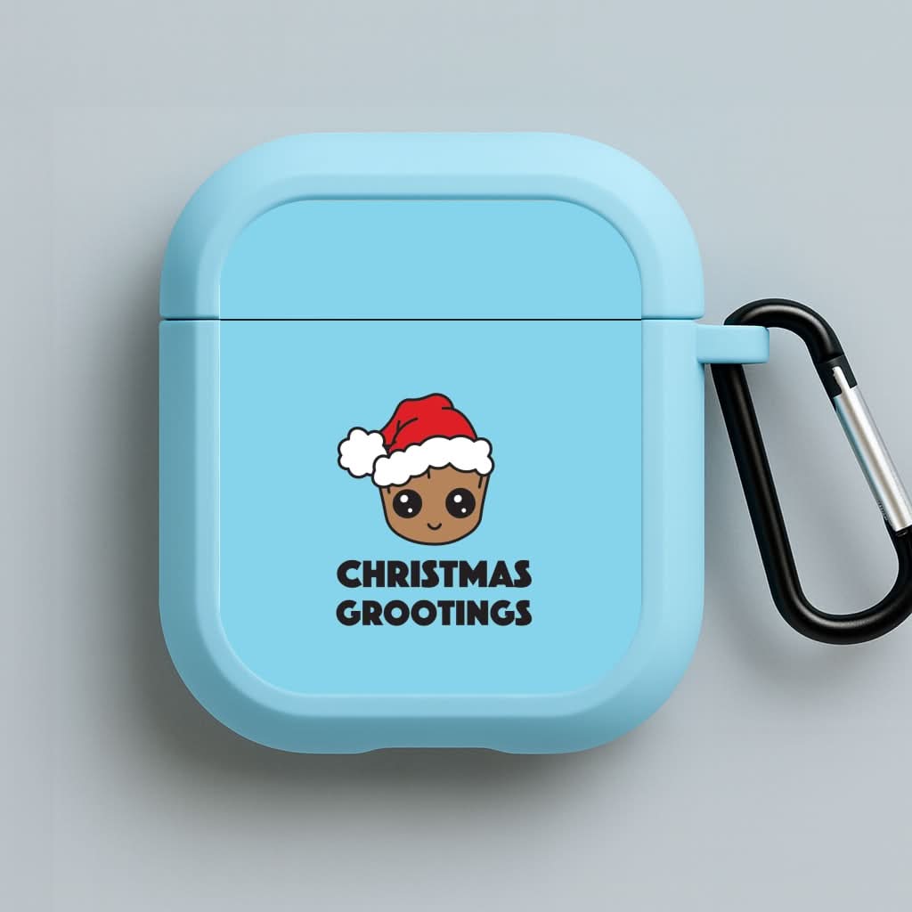 Christmas Grootings  Blue AirPods Case