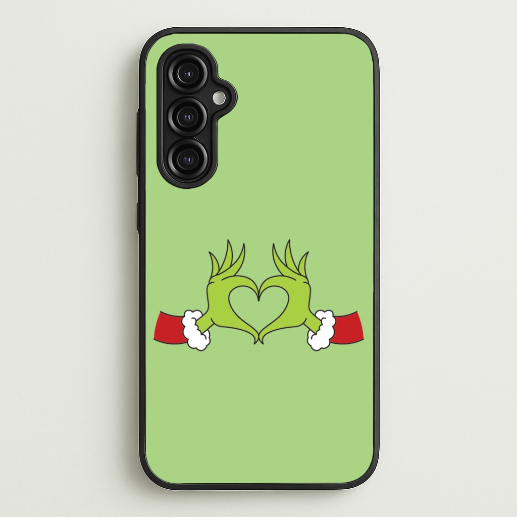 Christmas Green Heart Galaxy A14 Case