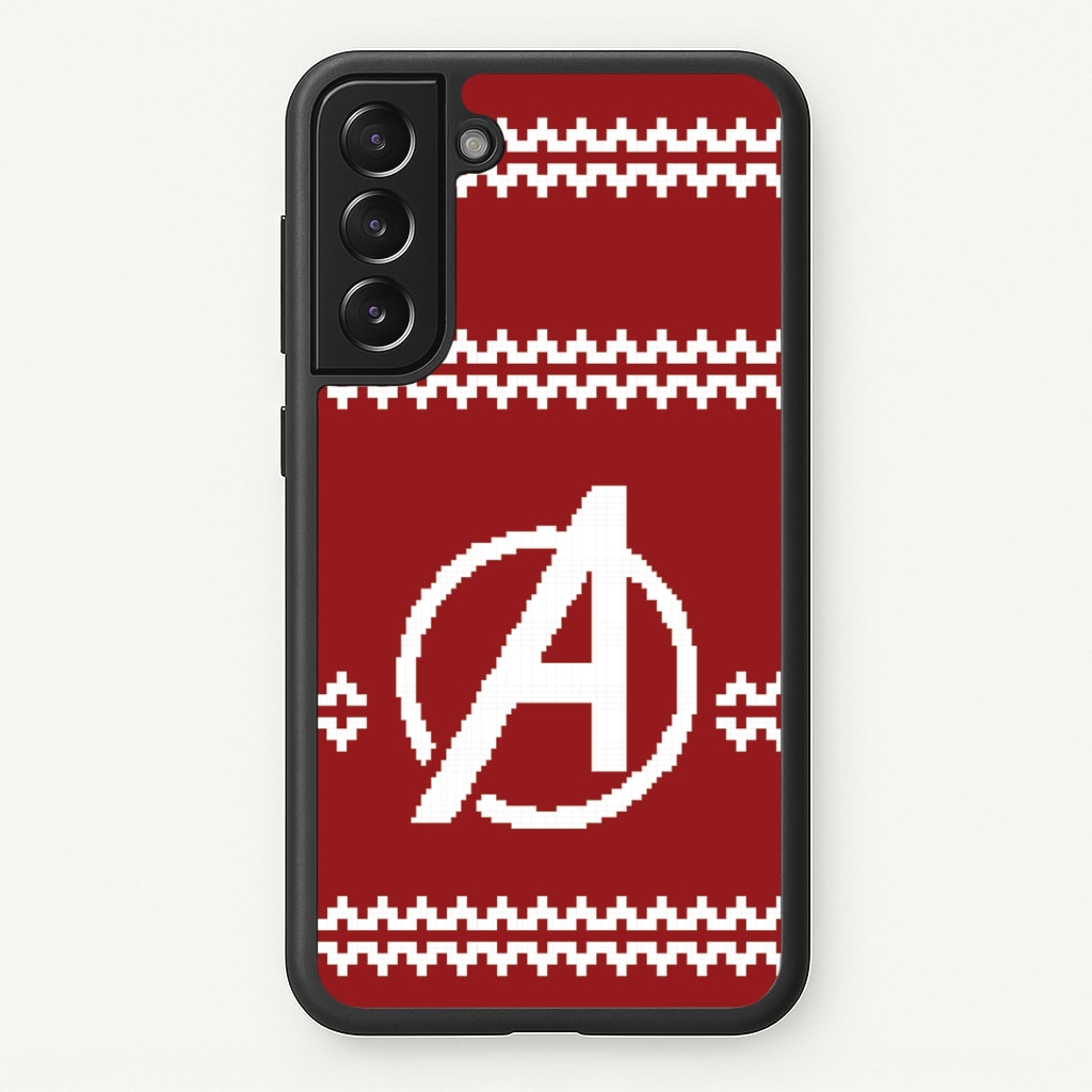 Superhero Team Red Christmas Jumper Galaxy S21FE Case