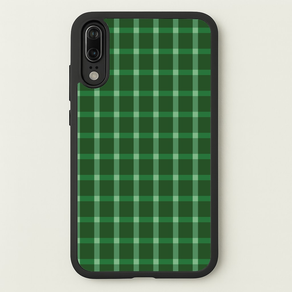 Dark Green Tartan Christmas Pattern Huawei P20 Case