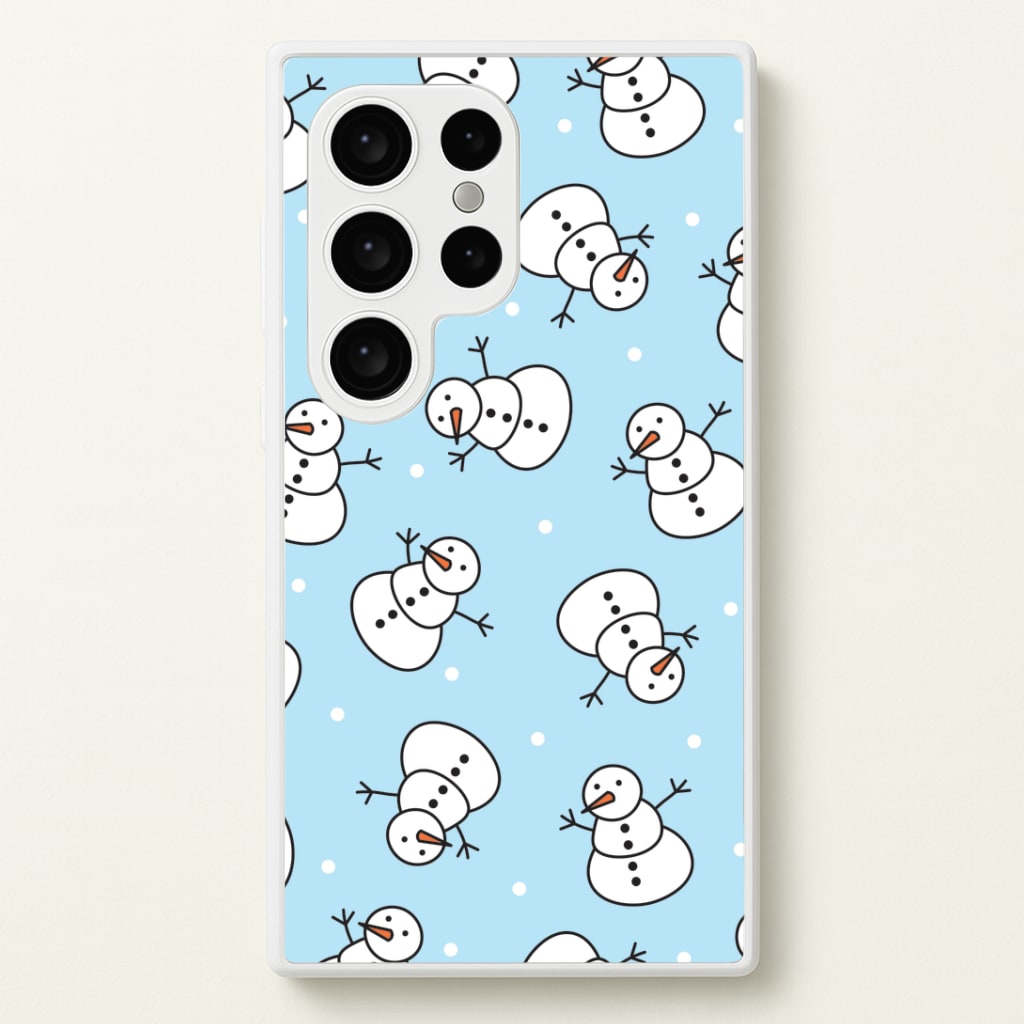 Cartoon Snowmen Pattern Galaxy S24 Ultra Case