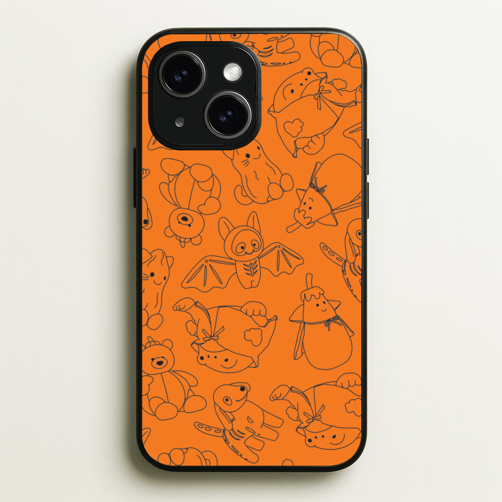 Halloween Plushies Pattern I - Halloween iPhone 15 Plus Case