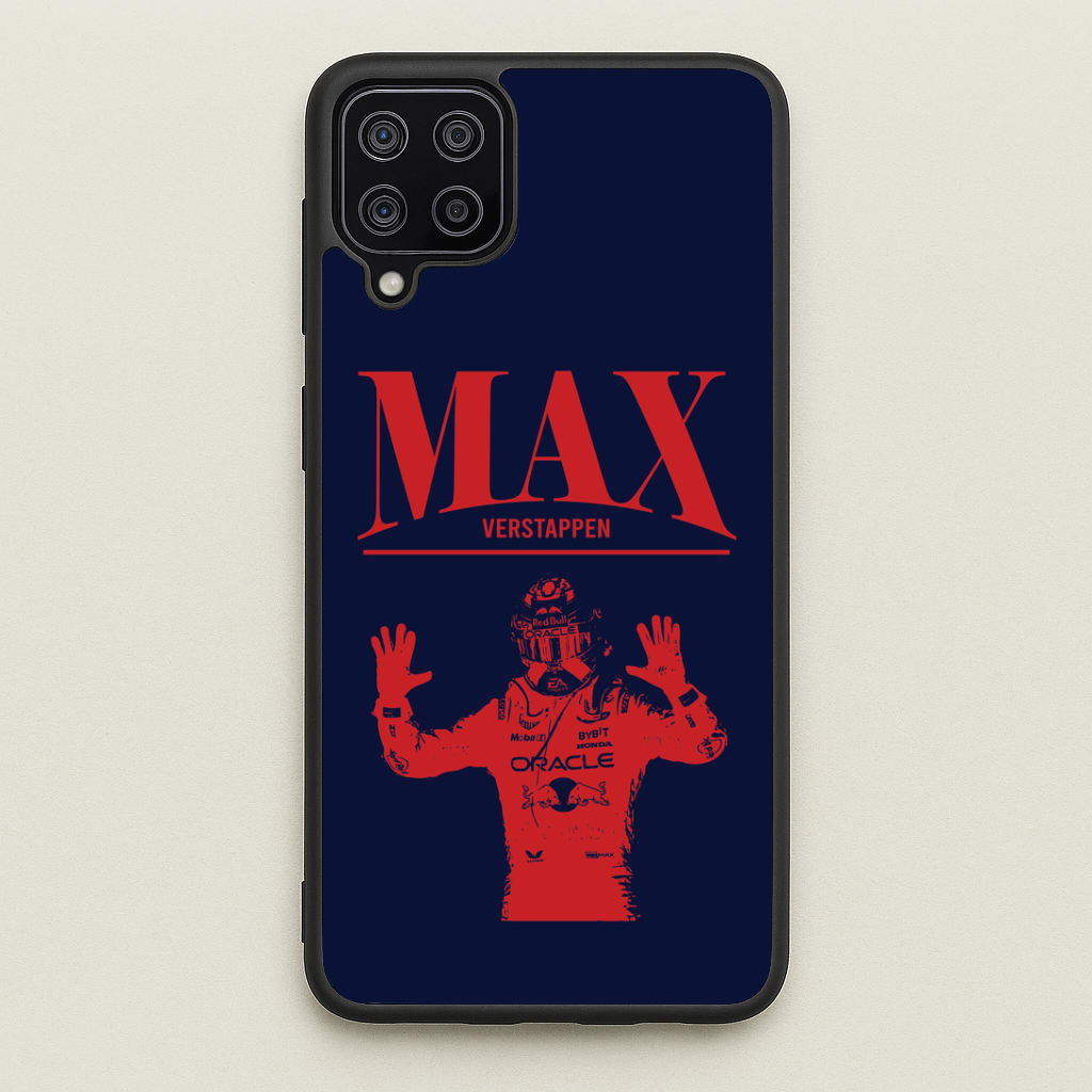 Max Blue And Red Galaxy A12 Case