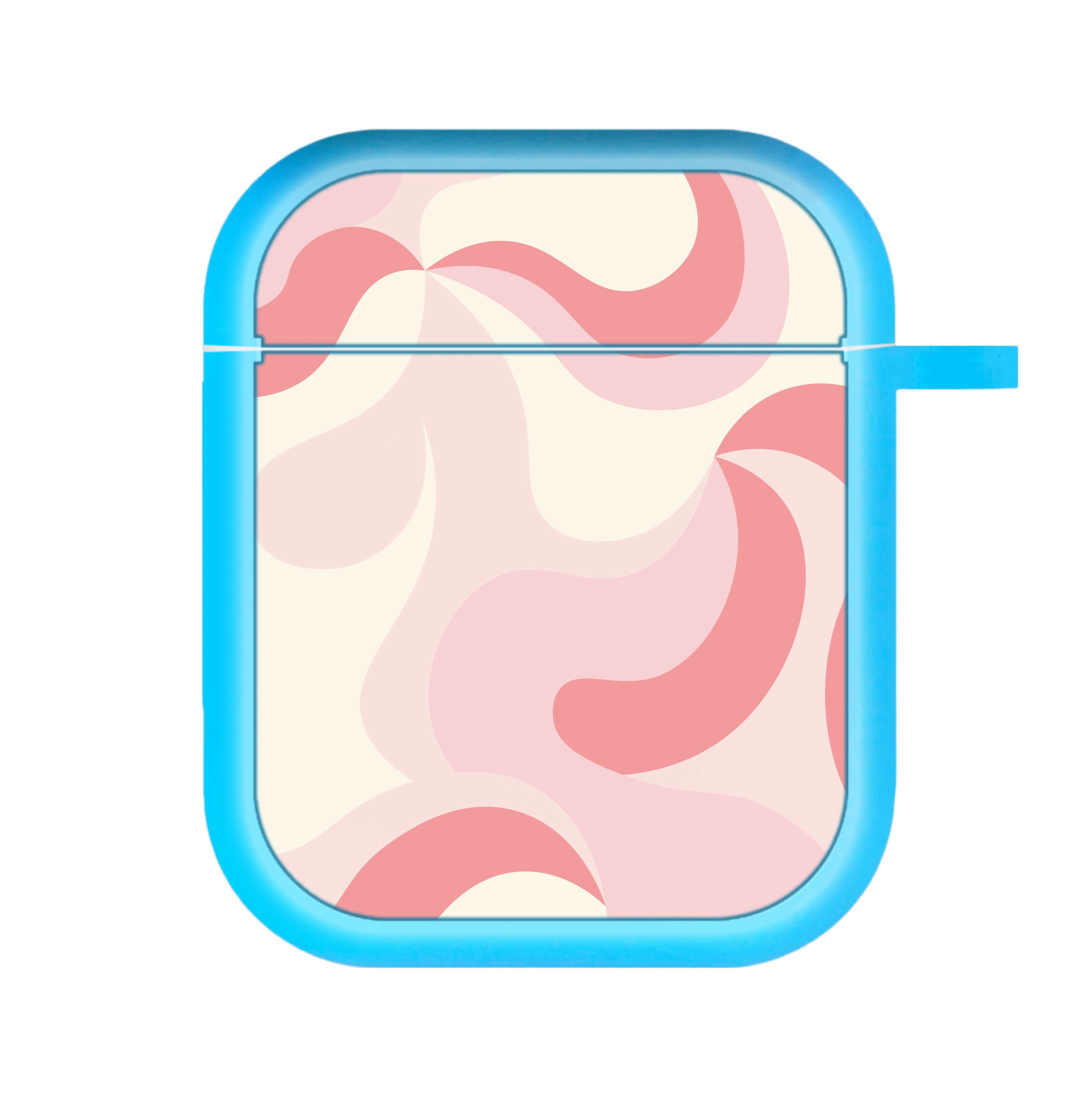 Pastel Pinks Abstract Pattern AirPods Case