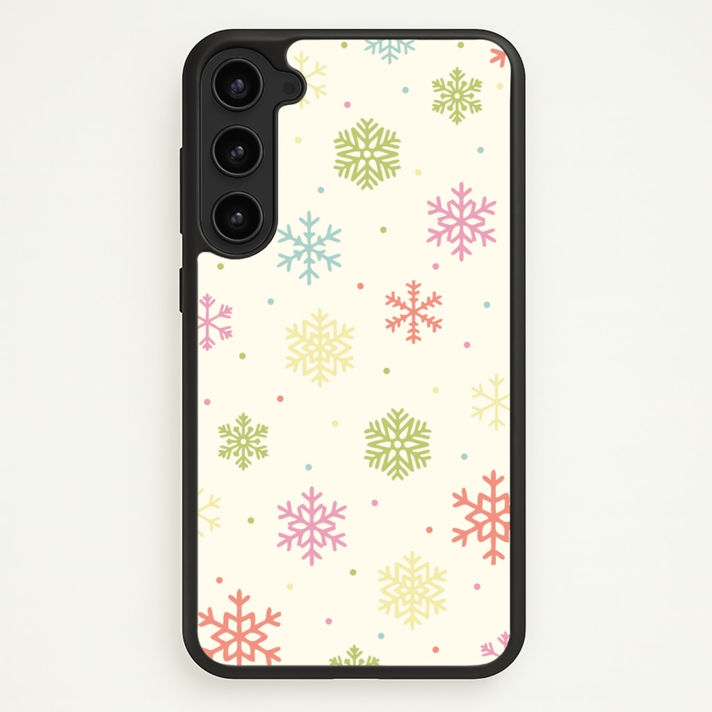 Pastel Snowflakes Pattern Galaxy S23 Case