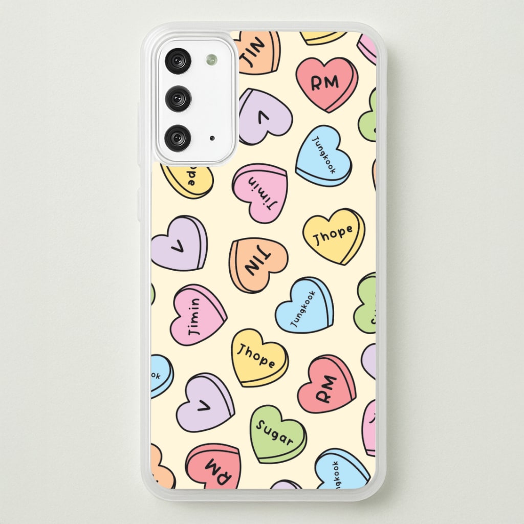 K-Pop Band Members Love Hearts Pattern Galaxy Note 20 Case
