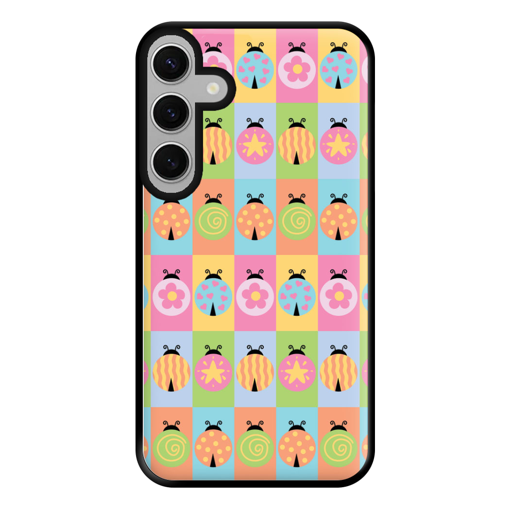 Cartoon Ladybugs Colourful Pattern Galaxy S24FE Case