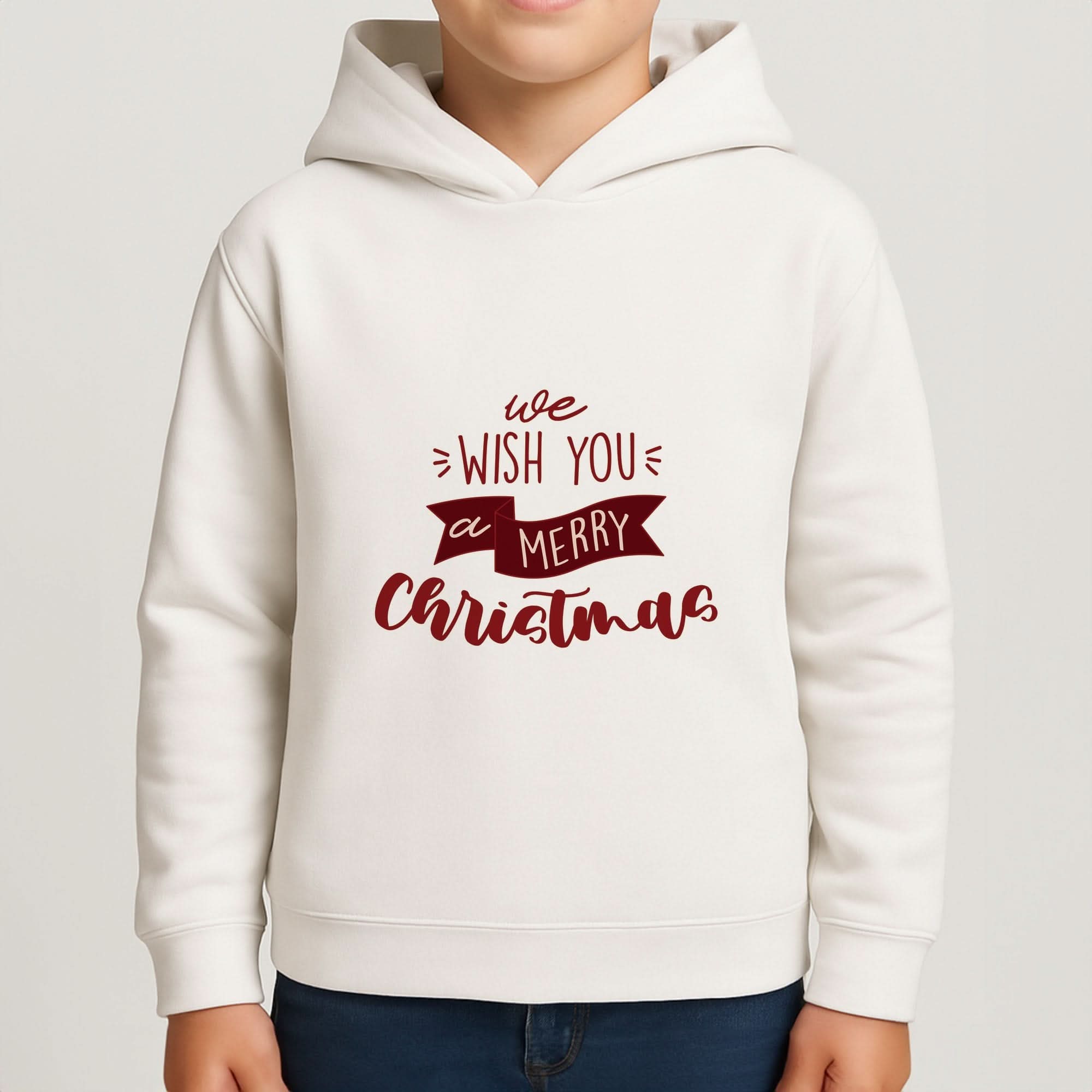 We Wish You A Merry Christmas Quote Boys Hoodie