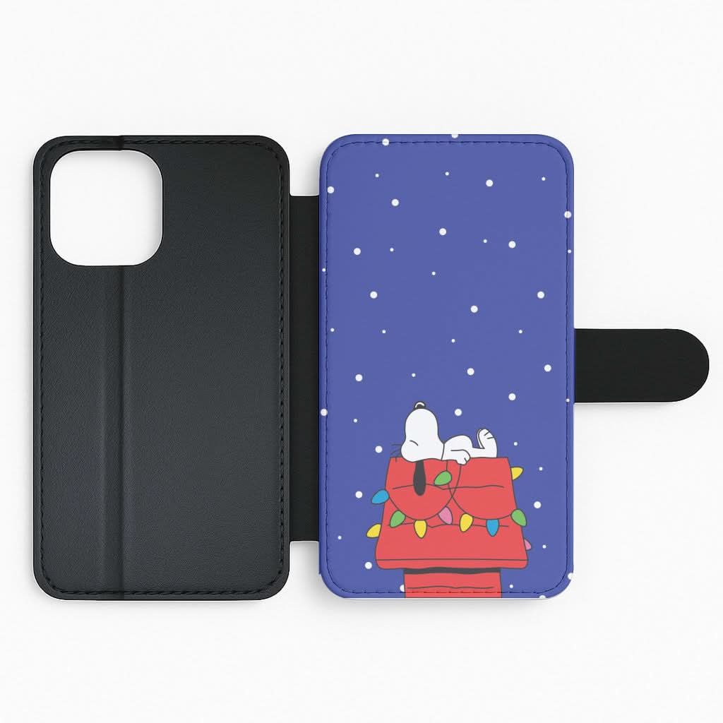 Cartoon Beagle Fairylights Flip Phone Case