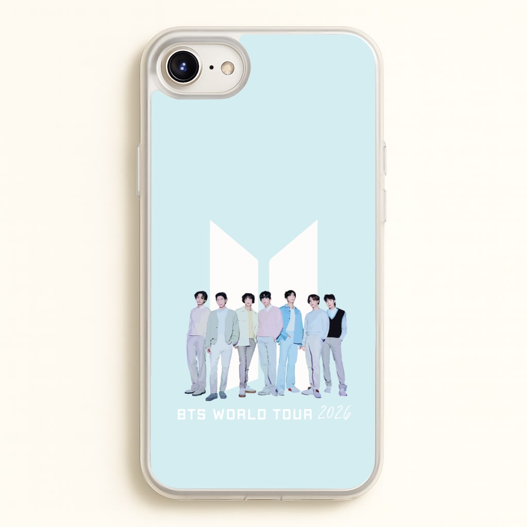 K-Pop Band Tour Pastel Blue iPhone 6 Plus / 7 Plus / 8 Plus Case