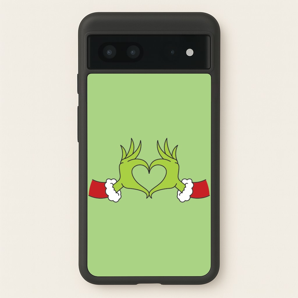 Christmas Green Heart Google Pixel 7 Case