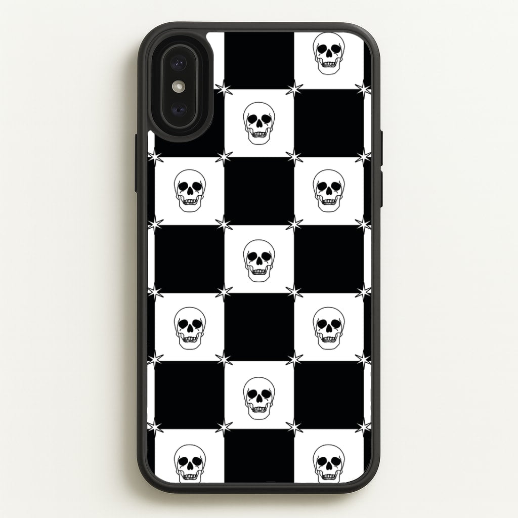Checkered Skulls Pattern iPhone XS Max Case