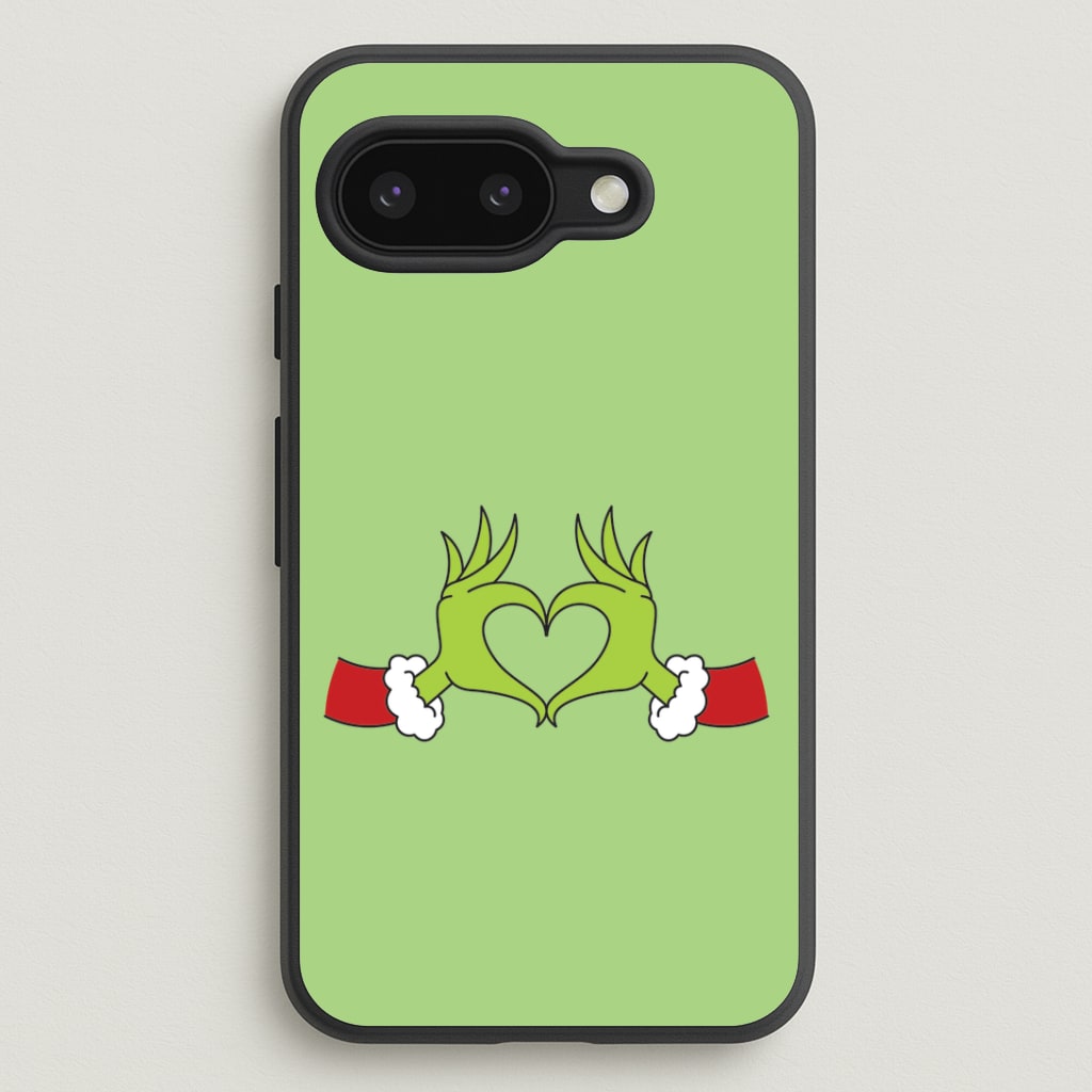 Christmas Green Heart Google Pixel 9a Case