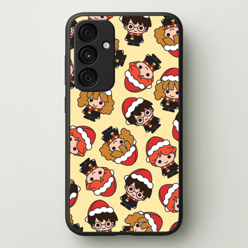 Wizards With Christmas Hats Pattern Galaxy A15 Case