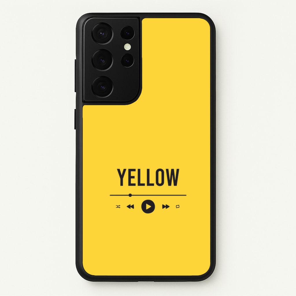 Yellow Music Player Galaxy S21 Ultra Case