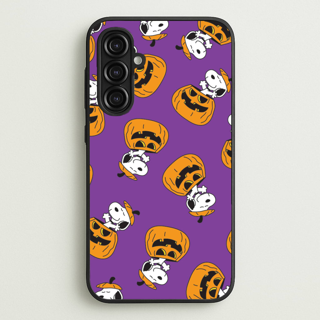 Cartoon Beagle Pumpkin Pattern Galaxy A16 Case