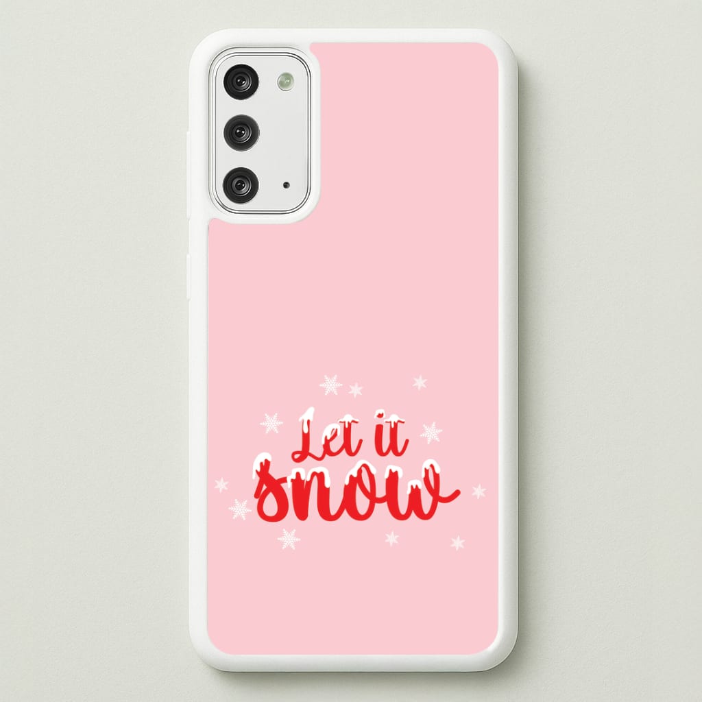 Let It Snow Snowflakes Galaxy Note 20 Case