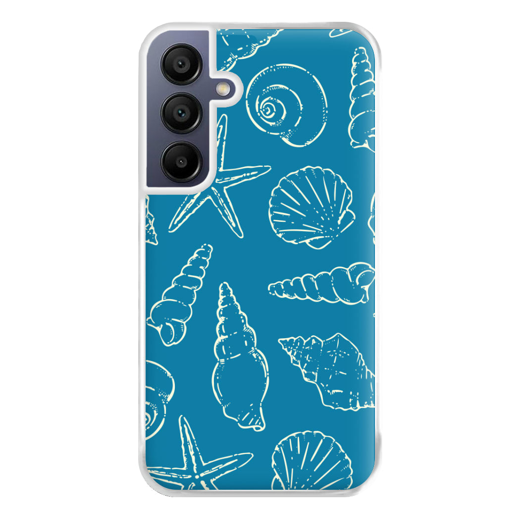 Sketched Shells Pattern Galaxy A15 Case