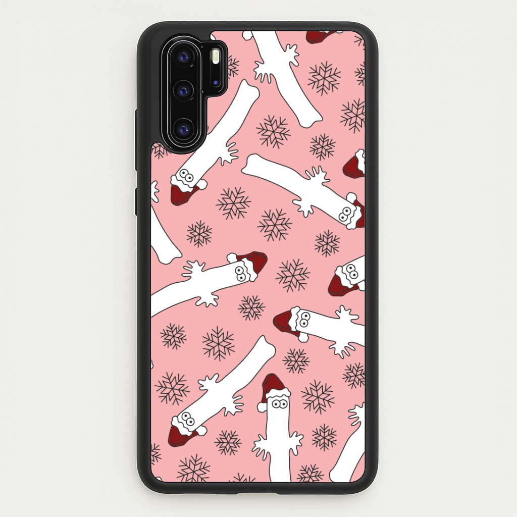 Wiggly Moom Xmas Hat Pattern Huawei P30 Pro Case