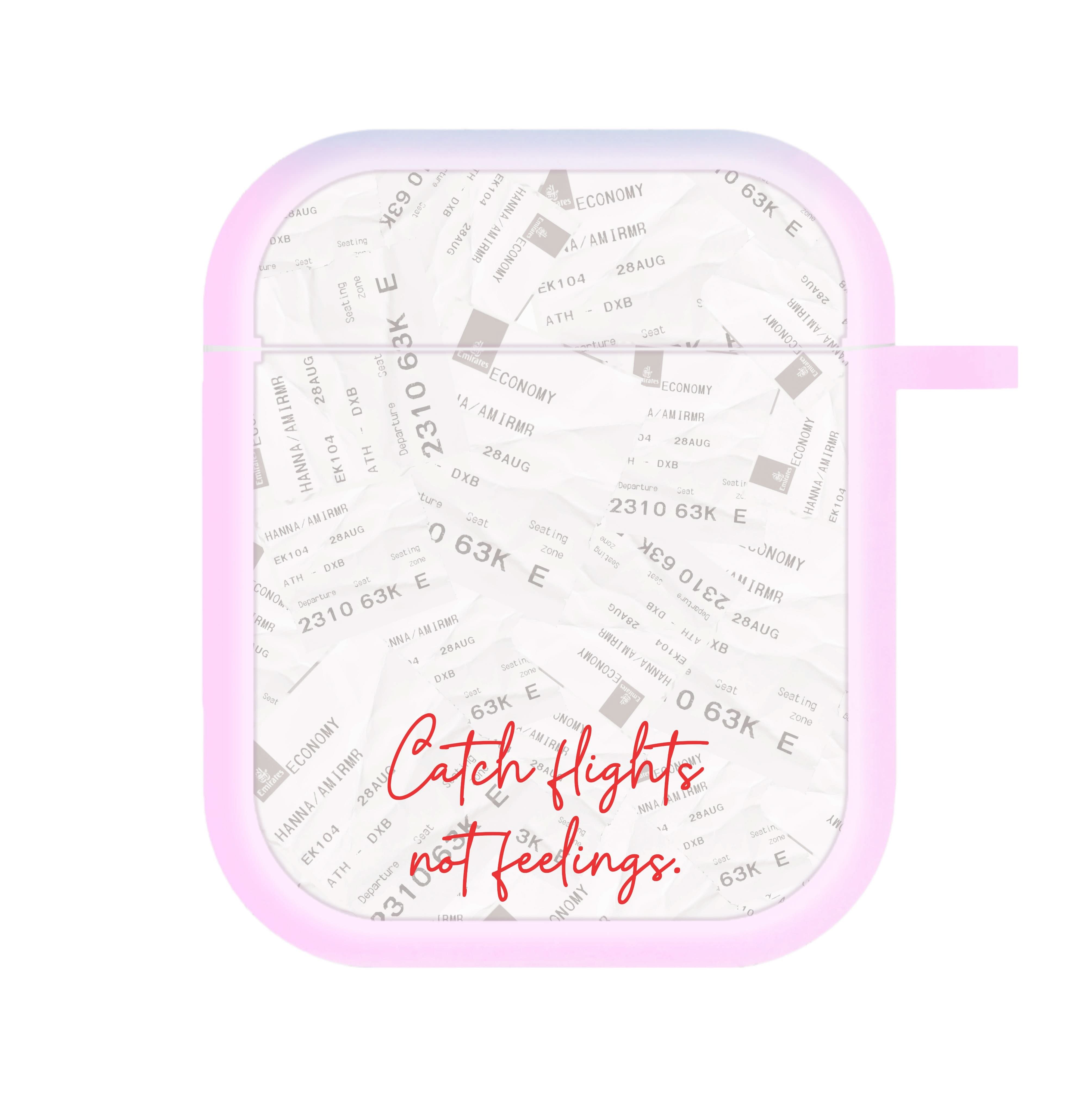 Catch Flights Not Feelings Collage AirPods Case