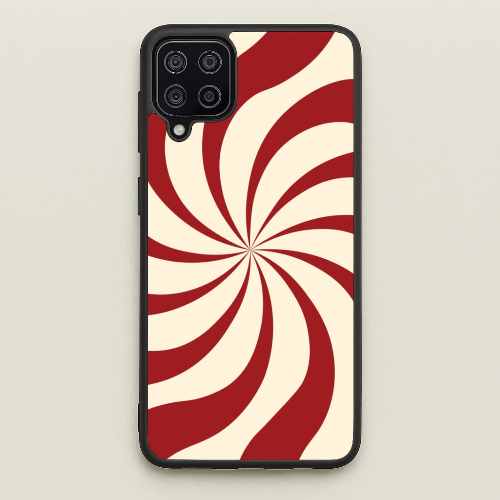 Peppermint Swirl Pattern Galaxy A12 Case