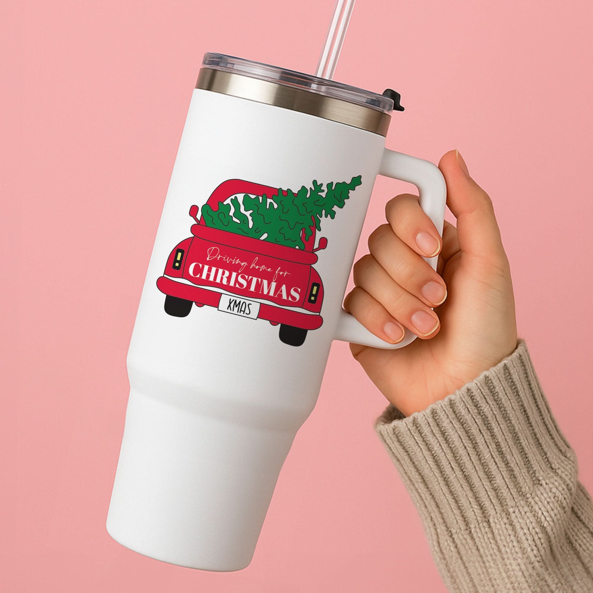 Driving Home For Christmas Truck Tumbler