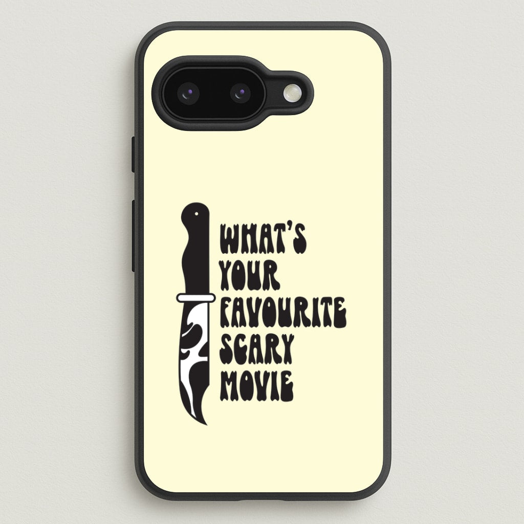 What's Your Favourite Scary Movie Trippy Google Pixel 9a Case