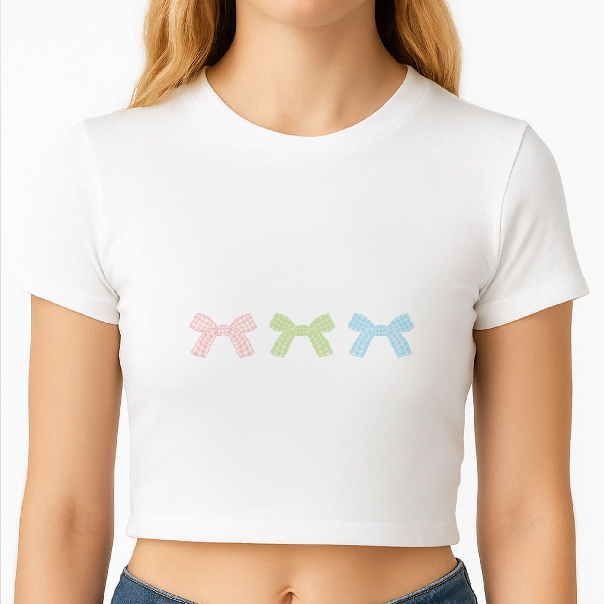 Gingham Ties Crop Top