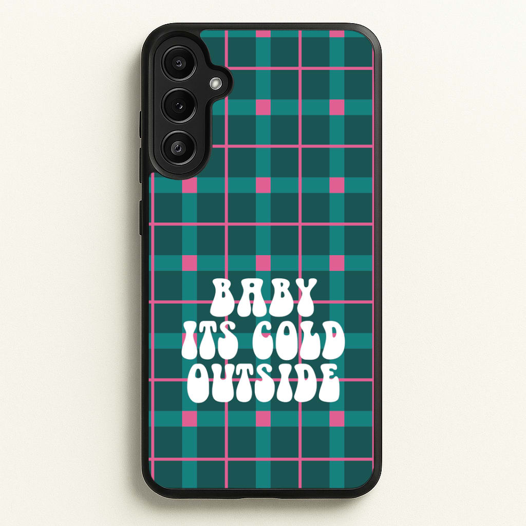 Baby It's Cold Outside Tartan Galaxy A34 Case